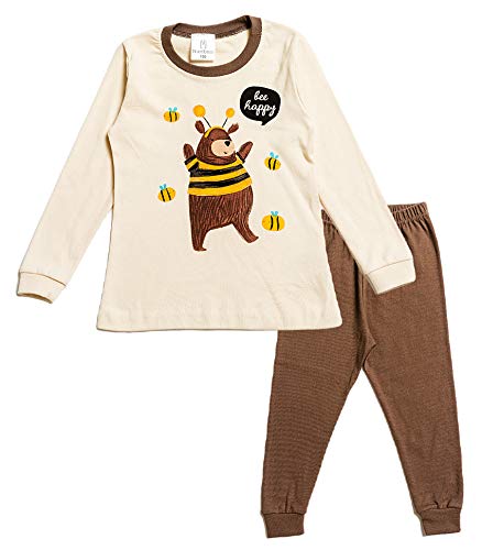 Nuribom Schlafanzug für Jungen und Mädchen - Kinder Baumwolle Pyjama 90-140 (süßen Bären, 120) 4-5 Jahre von Nuribom