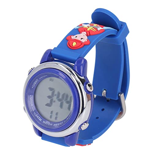 Nurnesy -Smartwatch für Mädchen und Jungen, Waterpr001f, Digitale Uhren mit 3D-Cartoon-Armband, Zifferblatt mit Feuermuster, Multifunktionale Armbanduhren mit Stoppuhr/Alarm, von Nurnesy