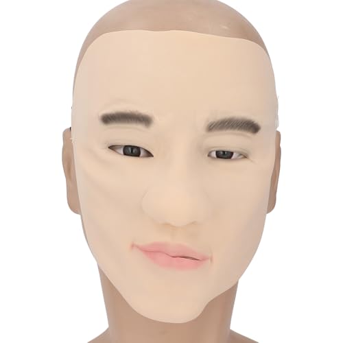 Realistische Mann-Latexmaske, Weich, Elastisch, Wiederverwendbare Vollgesichtsmaske, Cosplay-Latexmaske für Partys und Festivals von Nurnesy