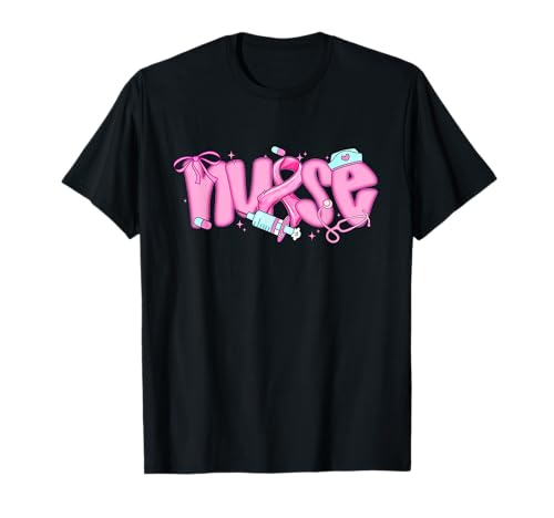 Krankenschwester Brustkrebs-Bewusstseinshemd rosa Schleife Damen T-Shirt Krankenschwester Brustkrebs-Bewusstseinshemd rosa Schleife Damen T-Shirt von Nurse Breast Cancer Ghost Halloween