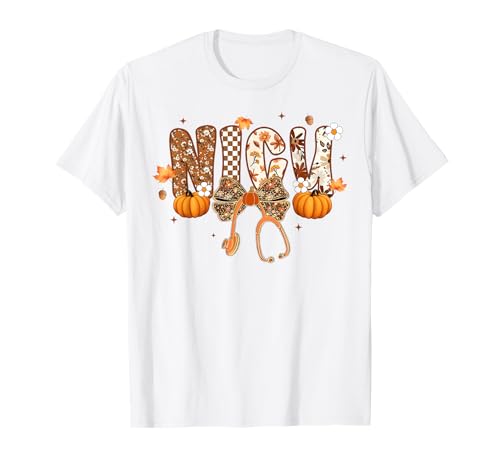 Lustiges NICU Krankenschwester Kokette Schleife Stethoskop Herbst Mädchen Frauen T-Shirt Lustiges NICU Krankenschwester Kokette Schleife Stethoskop Herbst Mädchen Frauen T-Shirt von Nurse Coquette Bow Stethoscope Ades.tshirt