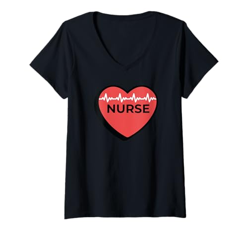 Damen Krankenschwester - Lustige Krankenschwester T-Shirt mit V-Ausschnitt von Nurse Funny