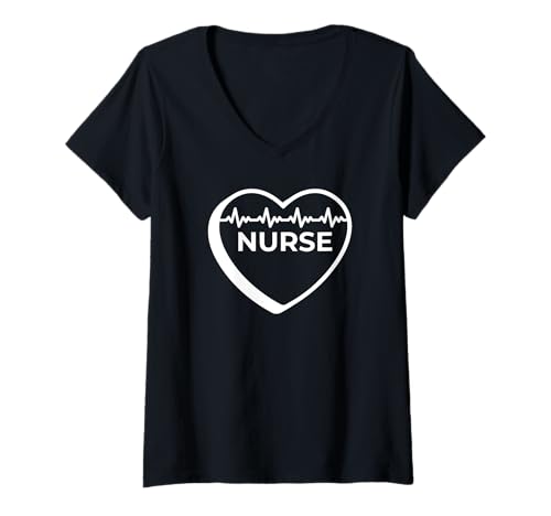 Damen Krankenschwester - Lustige Krankenschwester T-Shirt mit V-Ausschnitt von Nurse Funny