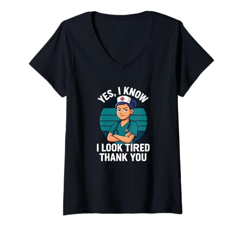 Damen Lustiges Zitat für sarkastische Krankenschwester T-Shirt mit V-Ausschnitt Damen Lustiges Zitat für sarkastische Krankenschwester T-Shirt mit V-Ausschnitt von Nurse Humor Sarcasm and Funny Healthcare Apparel