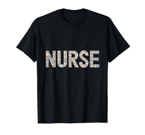 Floral Nurse - Frauen Krankenschwester Pflege Arbeit Wertschätzung T-Shirt von Nurse Mom Aunty Carer