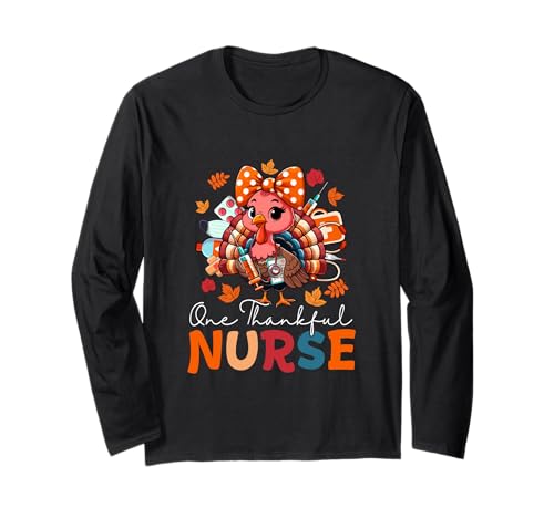 One Thankful Nurse Thanksgiving Truthahn Fliege Damen Langarmshirt One Thankful Nurse Thanksgiving Truthahn Fliege Damen Langarmshirt von Nurse Thanksgiving Costume