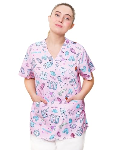 Nurse is Love Kasacks Damen Pflege PINK-COFFEE | Kasak für Krankenschwestern & Arzt - Scrubs | Medizinische Berufsbekleidung mit Taschen für Verbandschere & Arzt Zubehör | Ideal für Geschenke Nurse is Love Kasacks Damen Pflege PINK-COFFEE | Kasak für Krankenschwestern & Arzt - Scrubs | Medizinische Berufsbekleidung mit Taschen für Verbandschere & Arzt Zubehör | Ideal für Geschenke von Nurse is Love
