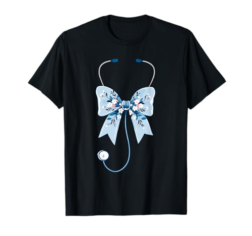 Krankenschwester-Stethoskop, Frauen | Schleife, Kokette & Stillassistent T-Shirt von Nurses Gift Ideas for Women for Work
