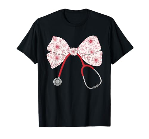 Krankenschwester-Stethoskop, für Frauen | Schleife, Kokette & Stillen T-Shirt Krankenschwester-Stethoskop, für Frauen | Schleife, Kokette & Stillen T-Shirt von Nurses Gift Ideas for Women for Work
