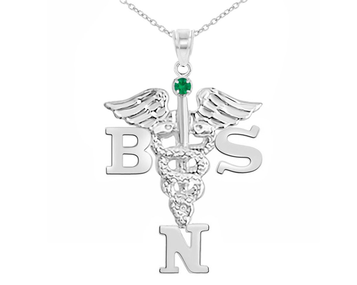 Bsn Krankenschwester Silber Halskette Schmuck & Geschenk Bsn Krankenschwester Silber Halskette Schmuck & Geschenk von NursingPins