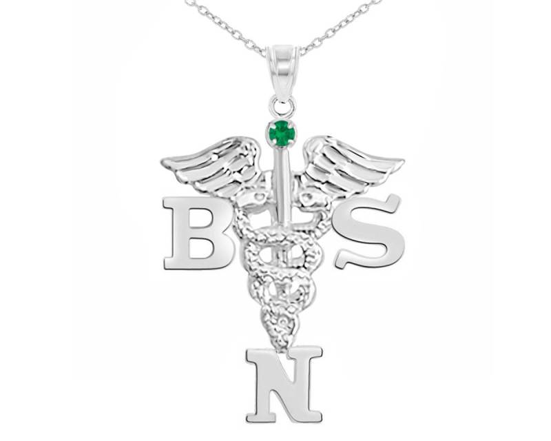 Bsn Krankenschwester Silber Halskette Schmuck & Geschenk Bsn Krankenschwester Silber Halskette Schmuck & Geschenk von NursingPins