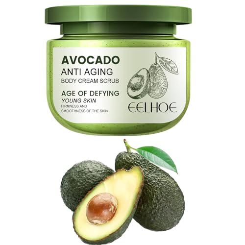 250g Avocado-Peeling, Avocado Creme Peeling, Body Scrub, Körperpeeling, Aufhellendes Körperpeeling Körperpeeling Für Frauen Avocado Ageless Körpercreme-Peeling Für Feuchtigkeit Und Peeling Des Körpers von Nurvidis