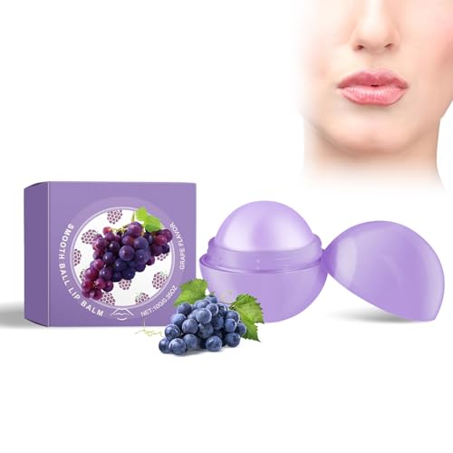 Lippenbalsam, Feuchtigkeitsspendender Lippenbalsam, Pflegende Kugel Lippenbalsam, Frucht-Aromen Feuchtigkeitsspendend Lip Balm, Lippenpflege, Pflege Für Die Lippenhaut, Traubengeschmack von Nurvidis