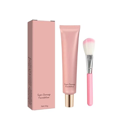 Liquid Foundation - Waterproof Concealer Foundation With A Brush, Moisturising Liquid Foundation, Concealer Cover Creme, Full Coverage Foundation, Naturally Light And Even Skin Tone (35g) von Nurvidis