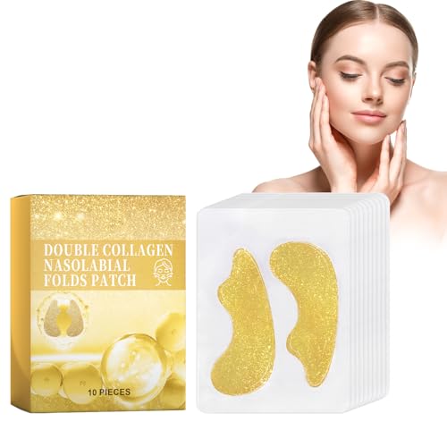 Nasolabialfalten Patch Mit Kollagen, Anti Falten Pflaster, Hyaluronsäure Lifting Decree Patch, Nasolabial Falten Anti-Falten Maske, Facial Patches Zum Glätten Von Lippenfalten, 10 Stück von Nurvidis