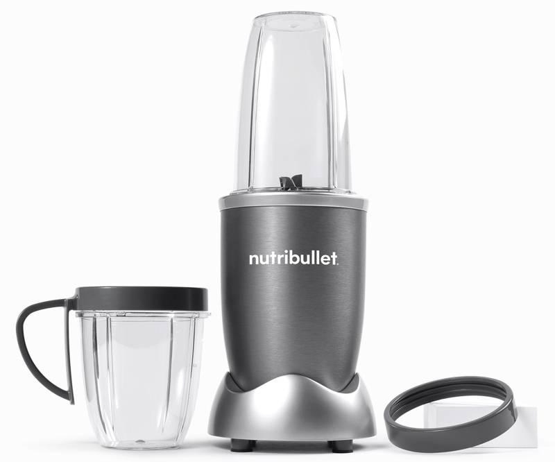 nutribullet Smoothie-Maker "Original NB606DG - kompakter Mixer, 600W, 3 Zubehörteile, Dunkelgrau" 600 W für Smoothies, Dips und vieles mehr; 700 ml To-Go Becher von NutriBullet