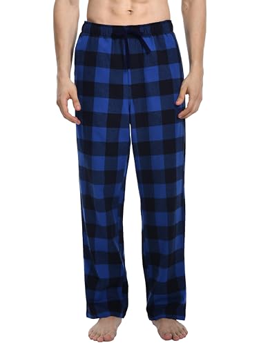 Nutria Herren Pyjamahose aus Flanell, 100% Baumwolle Kariert Weiche Schlafanzughose Warm Loungehose Nachtwäsche U06 von Nutria