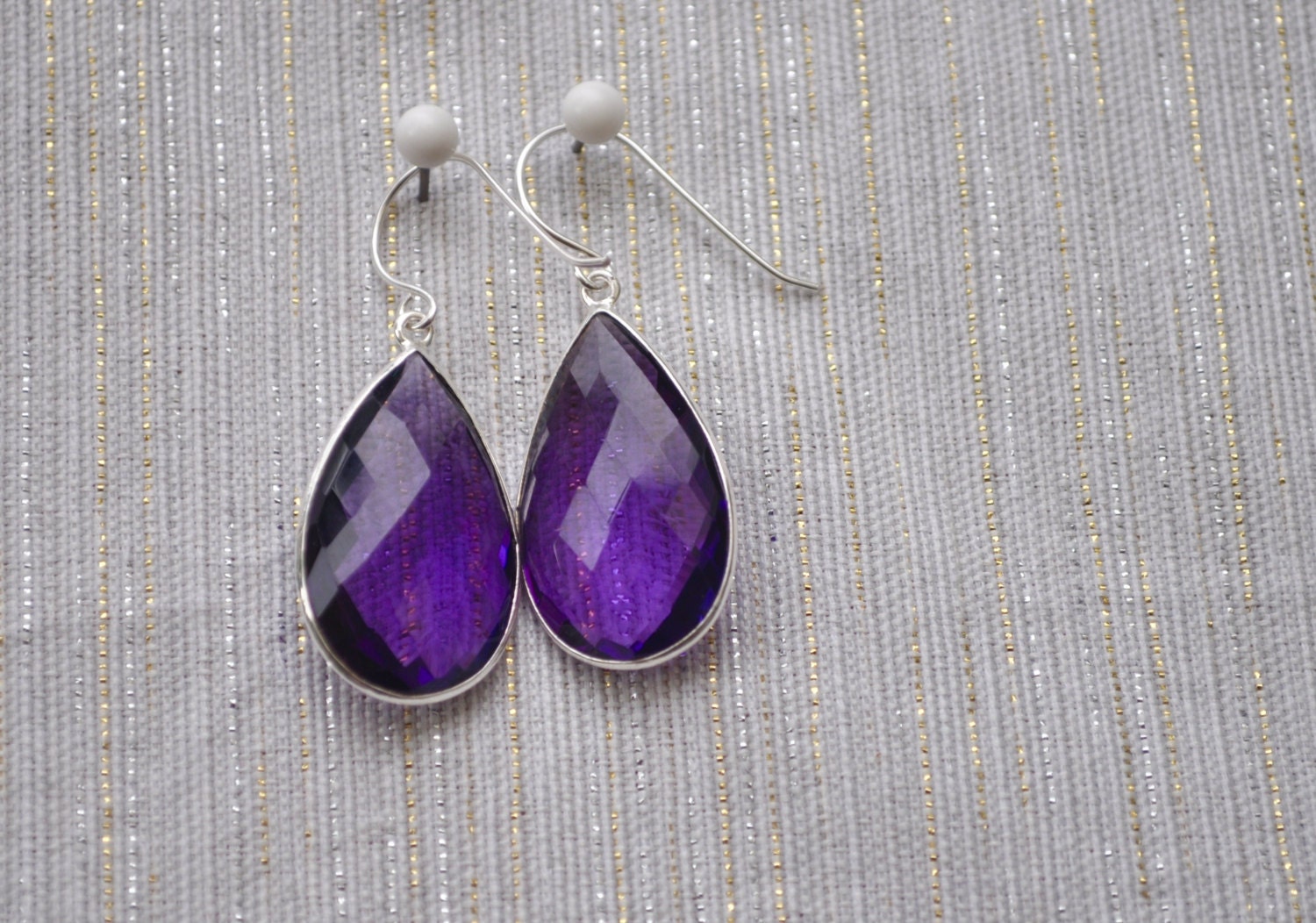 Lila Birne Ohrringe Reich Baumeln Lila Birne Ohrringe Reich Baumeln von NuttreeDesignJewelry