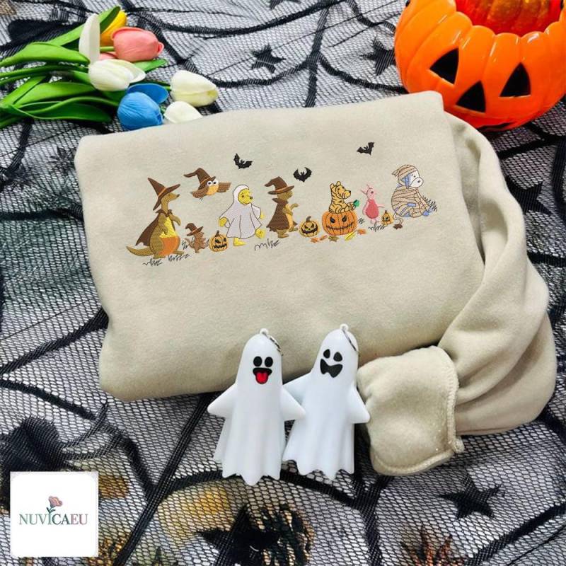 Halloween Enten Sweatshirt Stickerei, Lustiges T-Shirt Unisex Baumwolle S-5xl, Kürbis Geist Mumie Hexe Pullover Herbstmode Halloween Enten Sweatshirt Stickerei, Lustiges T-Shirt Unisex Baumwolle S-5xl, Kürbis Geist Mumie Hexe Pullover Herbstmode von NuvicaEU