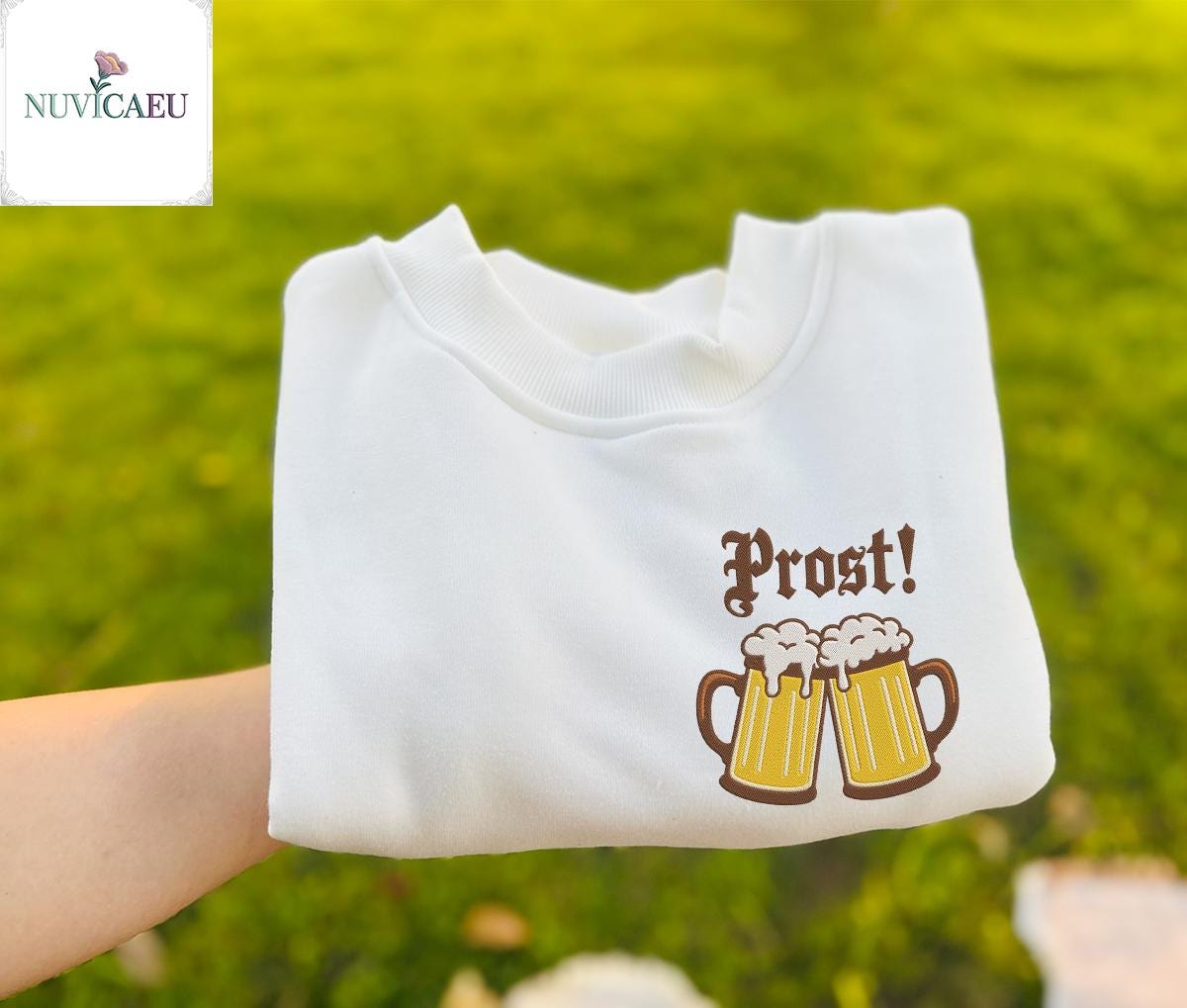 Prost Beer Embroidery Sweatshirt, Oktoberfest Cheers Shirt, German Mugs Embroidered Pullover, Gift Shirt Prost Beer Embroidery Sweatshirt, Oktoberfest Cheers Shirt, German Mugs Embroidered Pullover, Gift Shirt von NuvicaEU