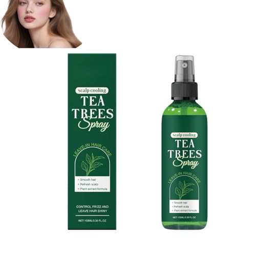 Teebaumöl Leave-In Conditioner Spray, feuchtigkeitsspendendes & nährendes Haarentwirrungsspray, beruhigt trockene Kopfhaut, Leave-In Conditioner für trockenes & geschädigtes Haar (1pcs) von Nuvilo