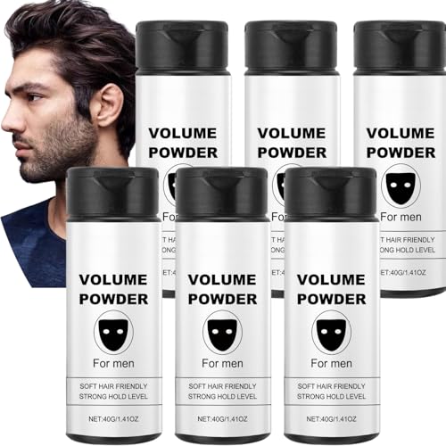Texturpuder für Männer, Volumizing Hair Powder, Instant Thickening & Texturizing Powder für natürliches mattes Finish, Strong Hold Lightweight Non-Greasy Styling Powder für volleres Haar (6pcs) Texturpuder für Männer, Volumizing Hair Powder, Instant Thickening & Texturizing Powder für natürliches mattes Finish, Strong Hold Lightweight Non-Greasy Styling Powder für volleres Haar (6pcs) von Nuvilo