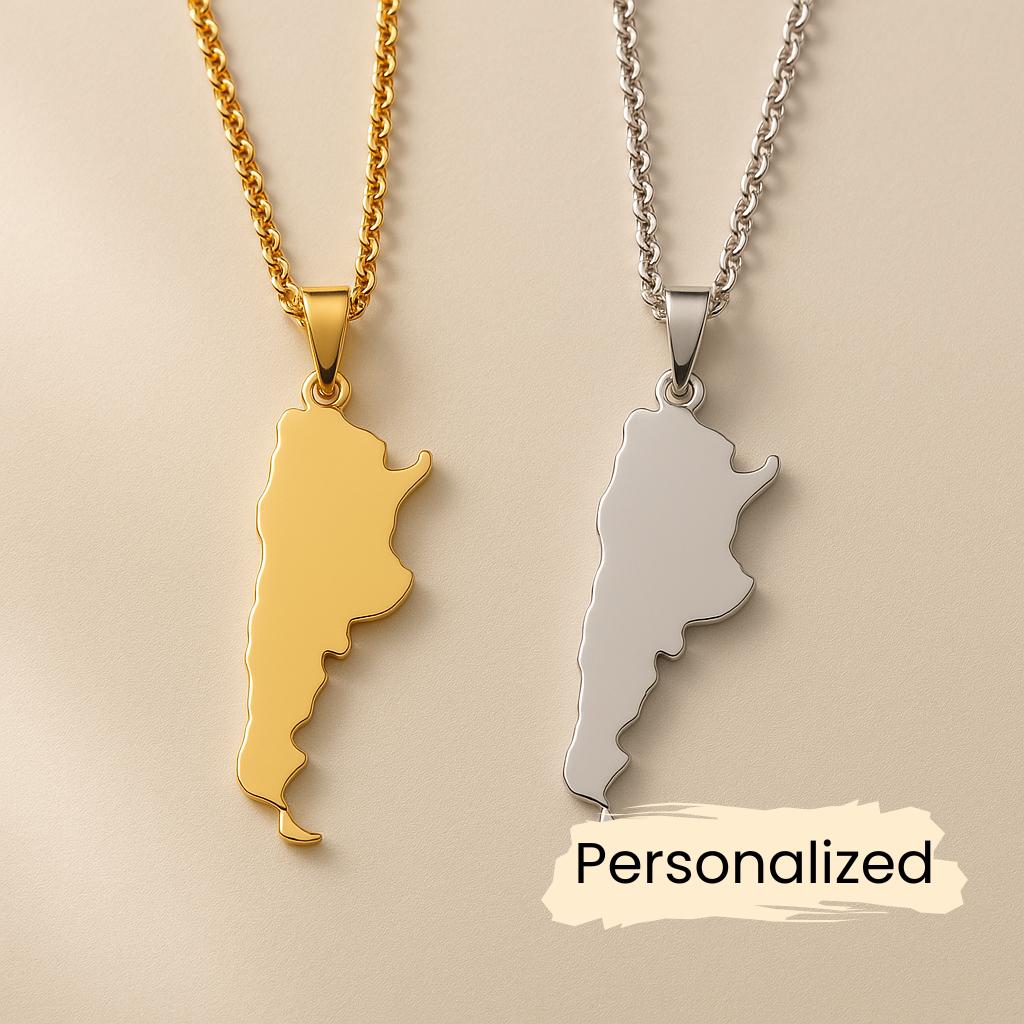 Argentinien Kette - Argentina Map Necklace Länder Anhänger Geschenk Pendant Personalisierbar von NuvoraJewelry