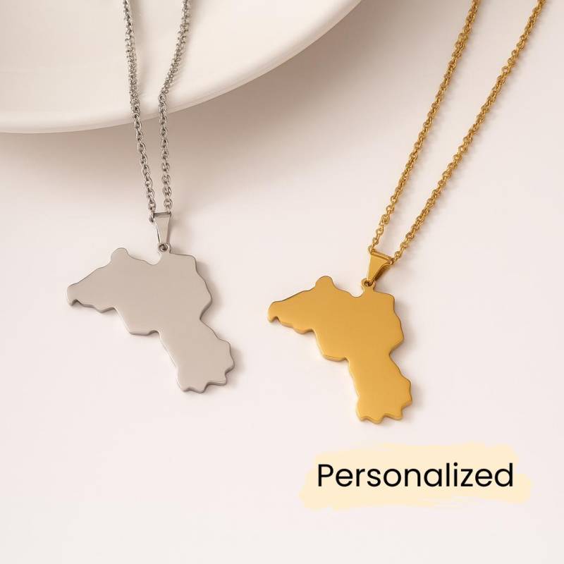 Kurdistan Kette - Map Necklace Länder Anhänger Nahost Schmuck Geschenk Kurdish Pendant Personalisierbar von NuvoraJewelry