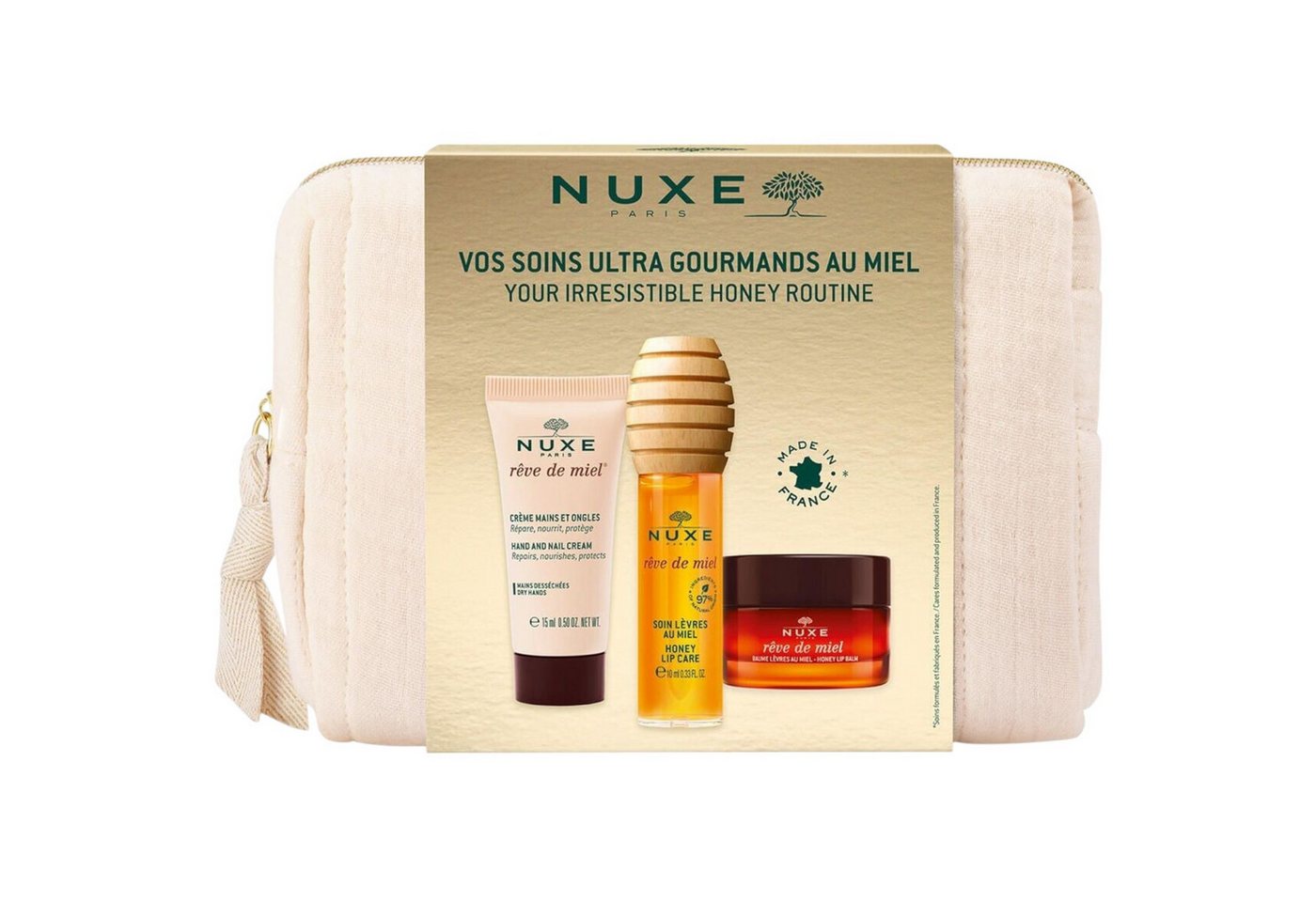 Nuxe Gesichtspflege-Set NUXE Reve de Miel Essentials Luxury Set (HC 15ml + LB 15ml + LB 10ml), 3-tlg. von Nuxe