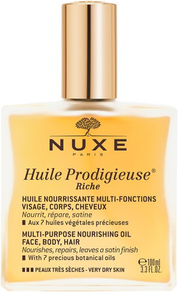 Nuxe Huile Prodigieuse® Riche nährendes Multifunktions-Trockenöl für Gesicht, Körper und Haar 100 ml von NUXE