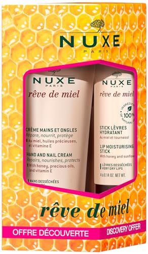 Nuxe Rêve de Miel Hand- und Nagelcreme 30 ml + Feuchtigkeitsspendender Lippenpflegestift 4 g von Nuxe