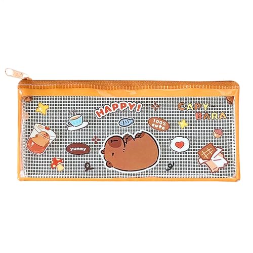 Federmäppchen Capybara - Transparentes Federmäppchen Mit Reißverschluss, Capybara Bleistifthalter | PVC Niedliche Stifthalter-Bleistifttasche, Federmäppchen Mit Breiter Öffnung Für Schulbedarf Für von Nuyhadds