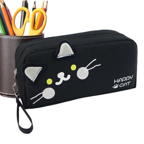 Katzen-Federmäppchen – Federmäppchen-Organizer, Federmäppchen Für Studenten | Niedliche Katzen-Aufbewahrungstasche, Stifttasche Mit Großem Fassungsvermögen, Schulbriefpapierbehälter, Make-up-Kosmetik- von Nuyhadds