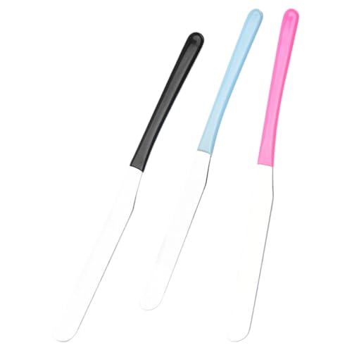 Kosmetikspatel - Professionelle Gesichtslotion Schaber, Edelstahlspatel Für Make Up | Beauty Gesichtscreme Spatel, Set Von 3 Foundation Mischen Sie Rührende Werkzeuge Für Frauen von Nuyhadds