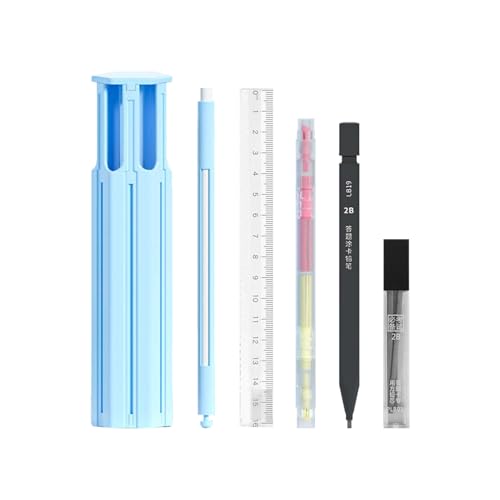 Nuyhadds Bleistift-Aufbewahrungsbox, Stift-Organizer-Etui | Stiftebehälter | Sechseckige multifunktionale Bleistifttasche, praktische robuste Bleistifttasche für Zuhause und Schule von Nuyhadds