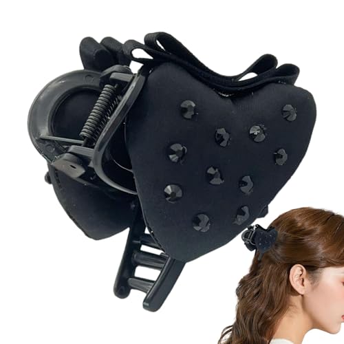 Nuyhadds Erdbeer-Haarspangen,Erdbeer-Haarklammer - Fruchtförmiger Haarkiefer - Haarspangen mit starkem Halt, stilvolle Haaraccessoires, große Krallenklammern für Frauen und Mädchen von Nuyhadds