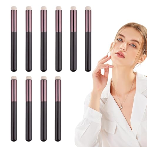 Nuyhadds Lippenwischpinsel, Reise-Lippenpinsel,Set mit 10 Applikator-Schönheitswerkzeugen - Mehrzweck-Lippen-Make-up-Pinsel, Applikator mit rundem Ende, Beauty-Tool für Frauen und Mädchen von Nuyhadds