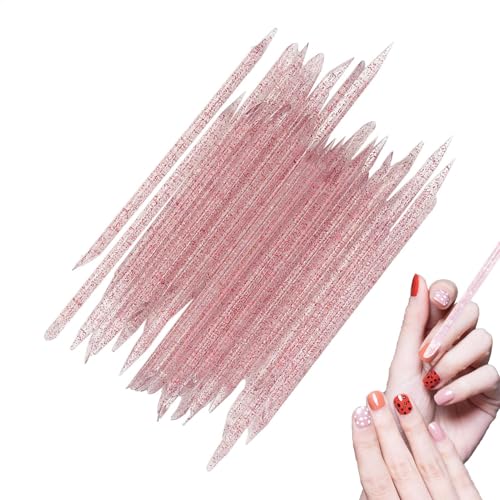 Nuyhadds Strass-Nagellack-Schnitzstift, Nagelmalwerkzeug - Buntes Nageldekorationswerkzeug - 100 x tragbarer Nagellackstift für Nägel, Strass-Nagel-Dotting-Carving-Stift für Frauen und Mädchen von Nuyhadds
