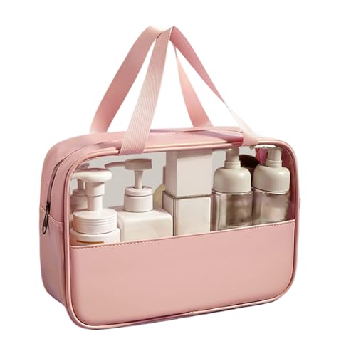 Travel Beauty Beutel - Make -up -Träger, Tragbare Lederwaschtische Hülle | Geräumiger Toilettenspeicherbeutel, Wasserfestes Waschraum Kosmetikbeutel Leichter Organisator Für Männer, Frauen von Nuyhadds
