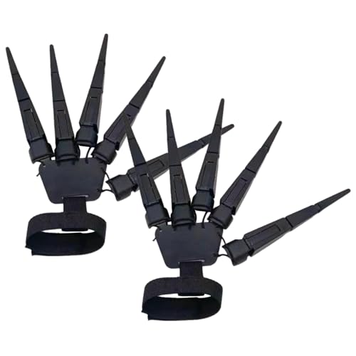Gelenkige Fingerverlängerungen Krallen Cosplay Finger Extender Halloween Teufelskrallen tragbar Schädel Finger Gruselige Skelett Knochen Klaue Hand Finger Extensions für Cosplay Halloween Kostüm von Nuyhgtr