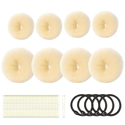 Haar-Donut-Brötchen-Maker-Set, Haar-Styling-Set - Haarknoten-Donut-Styling-Maker-Werkzeug-Set,Haarschmuck, Haar-Donut-Brötchen-Herstellungswerkzeug für Tänzerinnen, Ballett-Frauen, Mädchen von Nuyhgtr