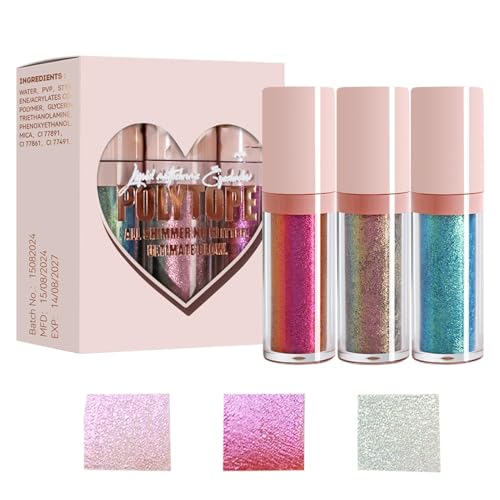 Liquid Glitter Eyeshadow, Chameleon Eyeshadow Palette, Pigment Rich Eyeshadows, Eyeshadow for Halloween, Highly Pigmented Multichrome Eyeshadows, Vibrant Eyeshadow Makeup for Women von Nuyhgtr