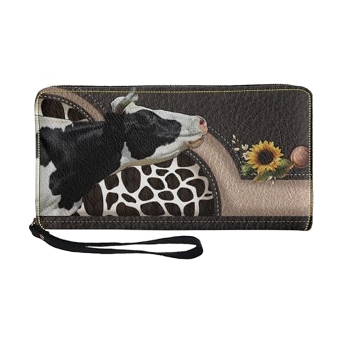 Nuyhgtr Cow Wallets for Women, Cute Cow Print Wallet, Soft Credit Card Holder, Stylish Money Purse for Women, Women’s Cow Print Accessory, Compact Money Purse with Cow Print Design von Nuyhgtr