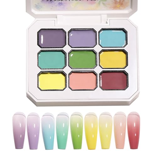Painting Gel - 9 Farben Nagellack-Set | Modellier Stempel Werkzeug Politur Palette Für Frauen Anfänger Geeignet Zu Hause & Salon von Nuyhgtr