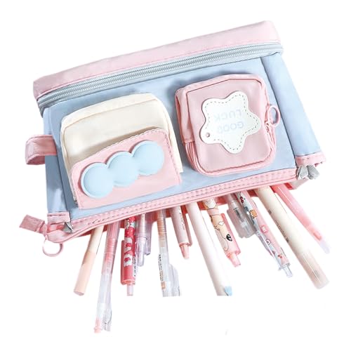 Stiftkoffer - Make -up -Beutel Mit Großer Kapazität Für Die Schule, Mehrere Kompartimenteorganisationen Mit Speicherfunktion, Zipper -Bleistift -Tasche Für Teenager -Mädchen Tägliche Verwendung, 8.66x von Nuyhgtr