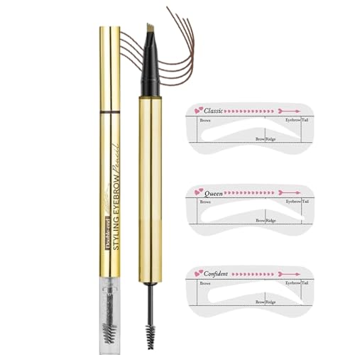 Augenbrauen Stift | 2-in-1 Augenbrauen Füllstift mit Brauen Gel - Schminkfeste Kosmetik Für Damen Sport Make-up Augenbrauen Stift | 2-in-1 Augenbrauen Füllstift mit Brauen Gel - Schminkfeste Kosmetik Für Damen Sport Make-up von Nuytghr