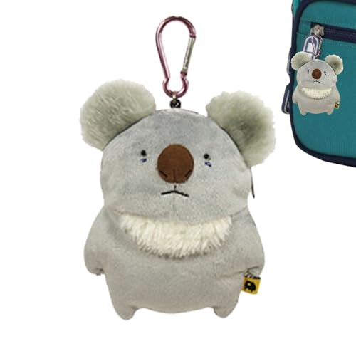 Münzgeldbörse aus Plüsch, süße Plüsch-Münztasche | Plüsch-Geldbörsen, modische kleine Geldbörse |, lustiger Tier-Geldbörsen-Anhänger für Damen und Mädchen von Nuytghr