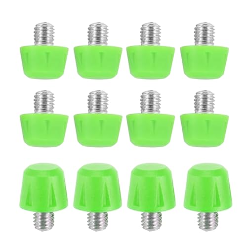 Nuytghr Football Boot Studs, Soccer Cleat Spikes, Sports Traction Grips, 0.43x0.31 Inches Durable Anti-Slip Metal Tips with Installation Wrench for Turf Training Match Competition Play von Nuytghr