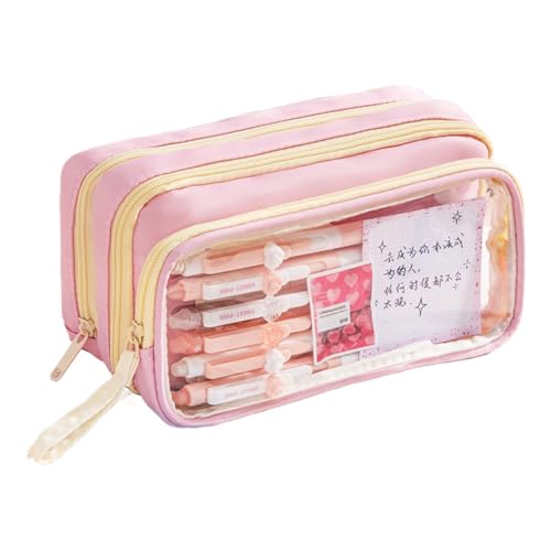 Nuytghr Pencil Case, Stationery Organizer, Zipper Supply Pouch, 8.86x4.72x2.76 Inches Large Capacity with Handle, Durable Multi Compartment Storage for School, College, Travel, Office, Daily Use von Nuytghr