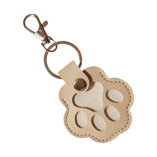 Nuytghr Schlüsselanhänger mit Katzenhaar, Schlüsselanhänger zum Sammeln von Katzen- und Hundehaaren, Schmuckanhänger, Aufbewahrung mit -Design, für Handytasche, Damen, Mädchen, Herren, aprikose von Nuytghr